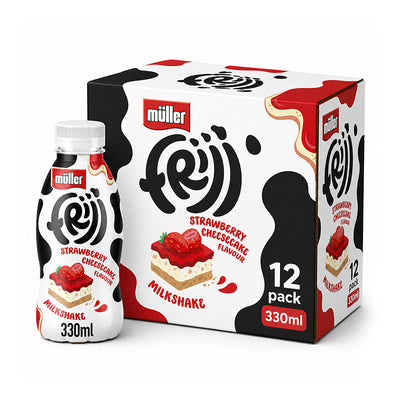 Muller Frijj Milkshake 330ml Strawberry Cheesecake Box