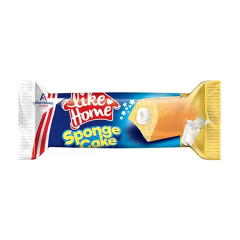 Like Home Sponge Cake Cream Filling 40g Halal Box - Soft sponge cake with sweet cream filling, individually wrapped.