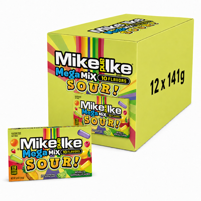Mike & Ike Theatre Box Mega Mix Sour - 141g Box