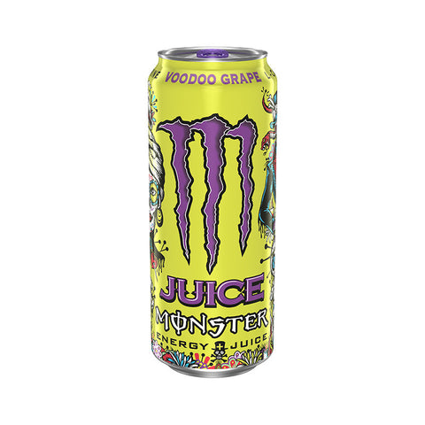 Monster Energy Voodoo Grape (16oz) Box - bold grape-flavored energy drink in a vibrant can.