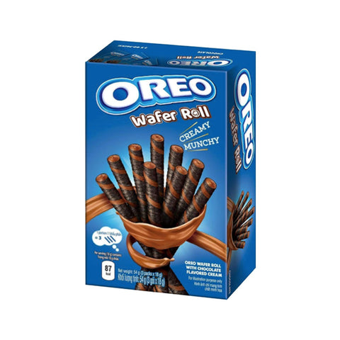 Oreo Wafer Roll Chocolate Box - crispy rolled wafers filled with Oreo chocolate cream, perfect for snacking.