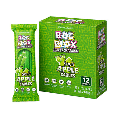 Roc Blox Supercharged Sour Cables 170g Apple Box