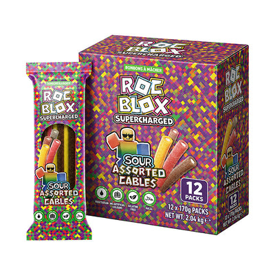 Roc Blox Supercharged Sour Cables 170g Assorted Box