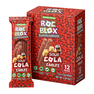 Roc Blox Supercharged Sour Cables 170g Cola Box