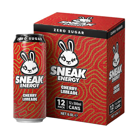 Sneak Energy Zero Sugar 500ml Cherry Limeade Box