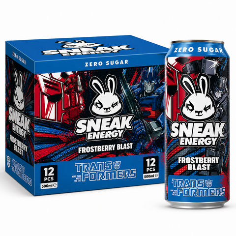 Sneak Energy Transformers Zero Sugar 500ml Frostberry Blast Box
