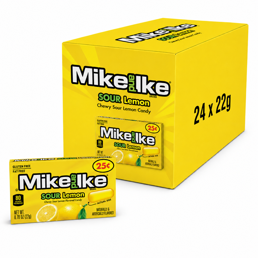 Mike & Ike Chgmkr Sour Lemon 22g Box