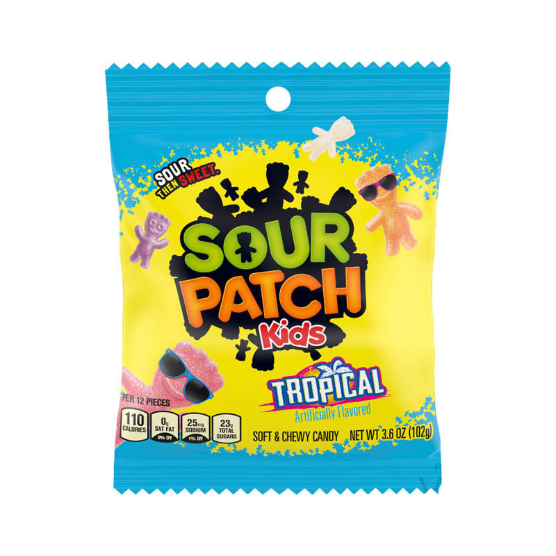 Sour Patch Kids Tropical Peg Bag 101g Box
